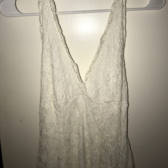 blue and white halter dress